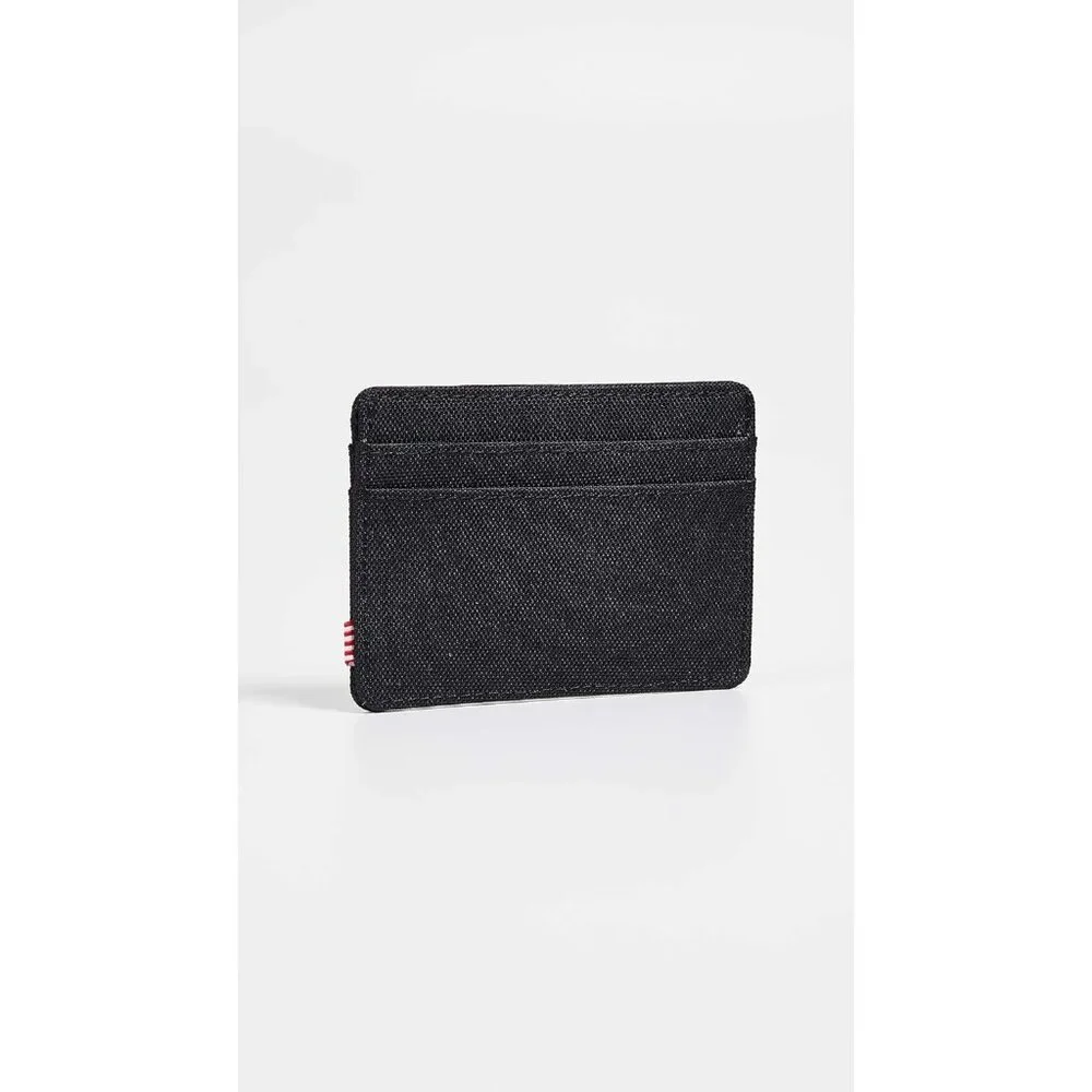 Herschel mens Charlie Rfid Card Case Wallet, black, One Size US